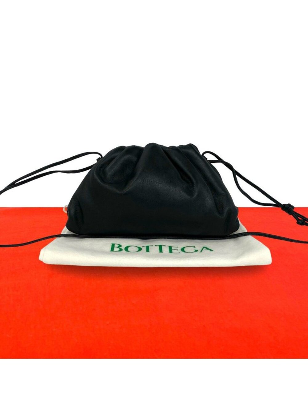 Bottega Veneta Leather Shoulder Bag Mini Pochette Crossbody Black